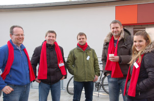 Dieter Friedrich, Jürgen Brodt, Florian Koch, Robert Leixner mit Julia Brandl