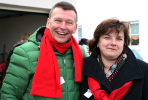 Klaus Meier mit der "Hausherrin" Michaela Brosinger